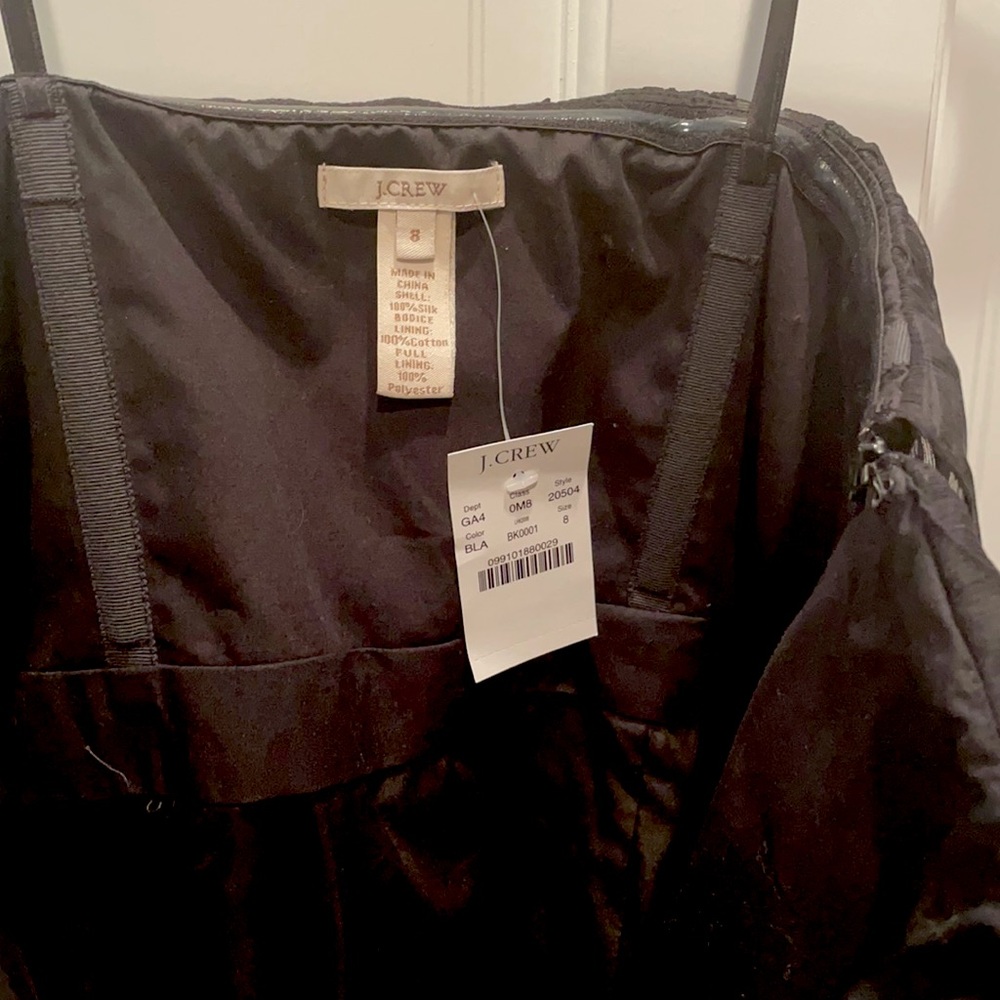 JCrew Black Silk Tiered Party Dress
